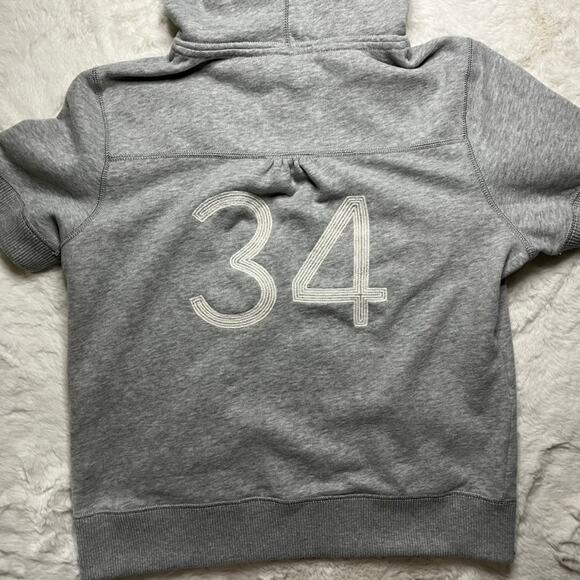 American Eagle Gray Zipup Cuff Hoodie - Picture 2 of 7